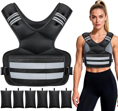 Adjustable Weighted Vest for Women and Men, 4-11lb/11-18lb/20-32lb Vest - size: 4-11 lbs