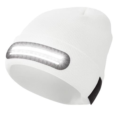 Beanie with Light, 230° Wide Beam Unisex - color: White