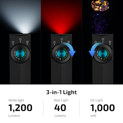 OLIGHT ArkPro Lite EDC Pocket Flashlight Rechargeable with UV Light, Black - color: Matte Black