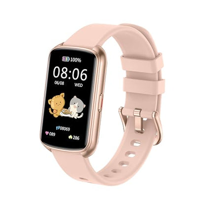 Fitness Tracker with 1.47" Touchscreen, Slim Smart Watch for Men Women, 5ATM Waterproof Activity Tracker with Heart Rate Blood Oxygen Sleep Monitor, Smartband for Android iOS (Pink) - color: Pink