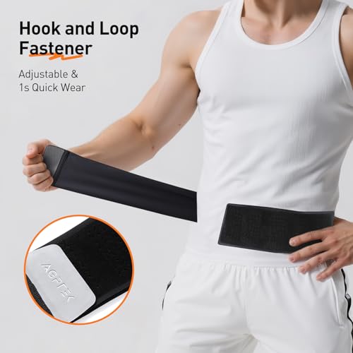 AGPTEK Adjustable Running Belt with Water Bottle, Slim Hydration Fanny Pack for Men Women, No-Bounce Waist Pouch for Running, Gym, Hiking, Workout, Money Belt for All Phones & Essentials, L - size: Large