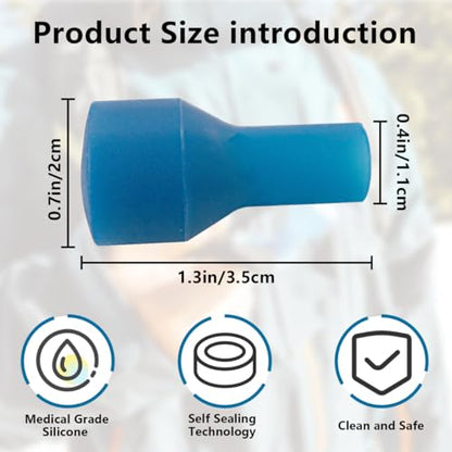 [2025 New] Bite Valve Replacement Mouthpieces for Camelbak,for Most Brands Hydration Pack Bladder (Blue, 8 Pack)