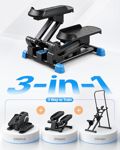 MERACH New 3-in-1 Mini Stepper with Large Stride & Shock Pad Design