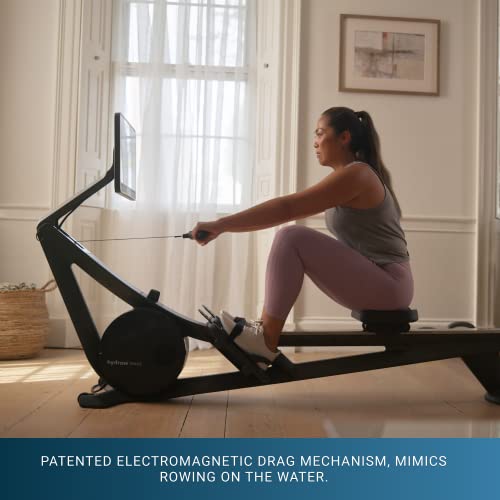 Hydrow Wave Rowing Machine with 16" HD Touchscreen & Speakers - Foldable | Live Home Workouts, Subscription Required - color: Pirate Black