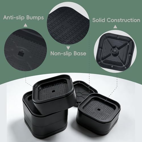 Treadmill Incline Riser Blocks, Walking Pad Incline Blocks - color: Black, 4 PCS