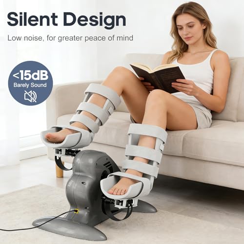 Electric Pedal Exerciser for Seniors with Remote Control - color: Gray