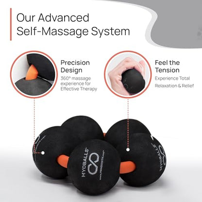 PRIMEKINETIX MyoBalls Foam Roller - Foam Rollers for Muscles, Enhanced Mobility, Deep Tissue & Full Body Massage, Trigger Point Therapy, for Athletes & Active Lifestyles, 1 Set of 5 Balls, Black - size: MyoBalls Pro 5
