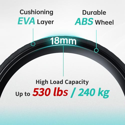 GymCope Back Roller Wheel 4 Pack Spine-Safe Groove, for Whole Family Yoga - color: Black, size: 4"+6"+10"+13"