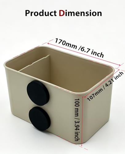 Magnetic Storage Box, Strong Magnet Cup Holder for Metal Surfaces - color: Beige