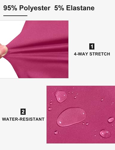 Little Donkey Andy Women's Short Sleeve Golf Jacket Lightweight Water Resistant Quick Dry Running Vest with Zipper Pockets - color: Rose, size: X-Small