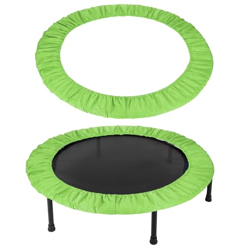 Trampolines Spring Cover, Round Small Trampolines Replacement Cover, 6 Holes Safety Pad Replacement - Fitting for (Men/Women/Indoor/Home/Fitness) 38 Inch & Oxford Cloth & Green - color: Green, size: 38 Inch-6 Holes