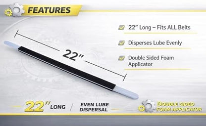 Treadmill Lubrication Kit - 3 Lube Applications - 22" Applicator Wand - Instructions