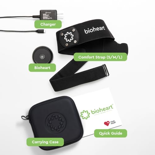 Bioheart | 24/7 Continuous Heart Monitor | No Prescription Needed | Smart Wearable | Chest Strap | One Month Subscription Included - size: Large