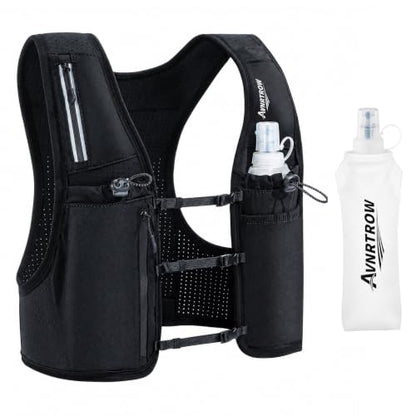 Running Vest for Women Men, Lightweight Reflective Hydration Vest with 500ML Soft Flask, Adjustable Running Backpack Run Vest Water Bottle for Runner Marathon - size: Medium-Large