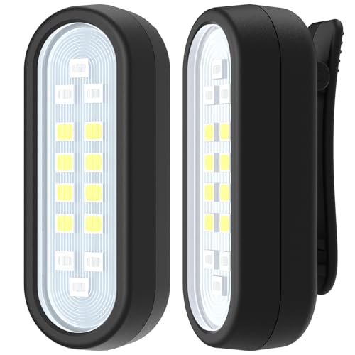Running Light, Rechargeable Clip-On Flashlights for Night Walking, 2 PCS