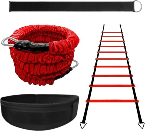 Agility Ladder Speed Training Equipment, 80lb Resistance Band
