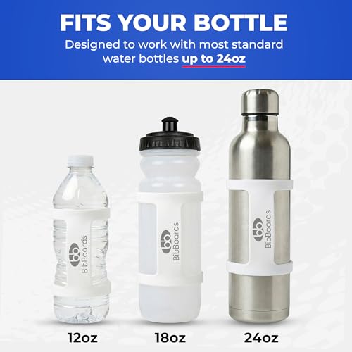 BibBoards Hydro Loop Water Bottle Strap, White - color: White