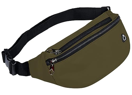 Fanny Packs for Men and Women Water-Repellent Sports Waist Pack Bag - color: 1pack-Dark Green