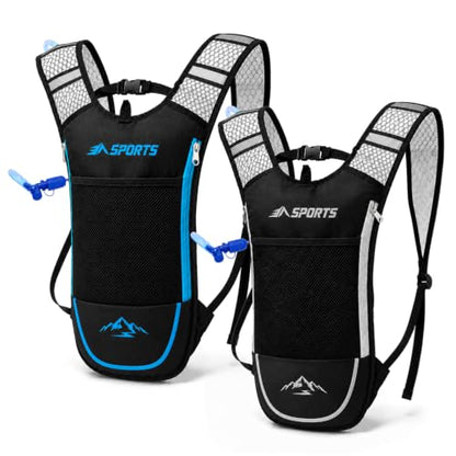 2-Pack Hydration Backpack with 2L Bladder for Hiking Running Cycling