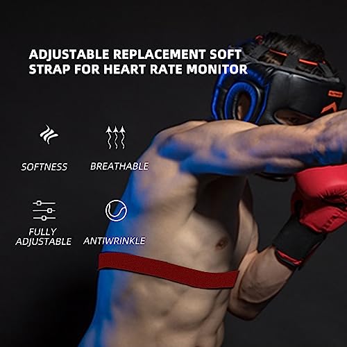 Polar H10 H9 H7 Chest Strap Replacement - Adjustable Soft HRM Compatible with Polar Heart Rate Sensor - color: Red