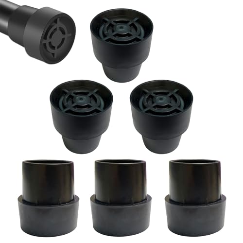 6 Pieces Mini Trampoline Leg Cap Tips, Rubber Caps Fits 1 Inch Inside Diameter Trampoline Leg Chair Leg, Trampoline Replacement Parts & Floor Protectors