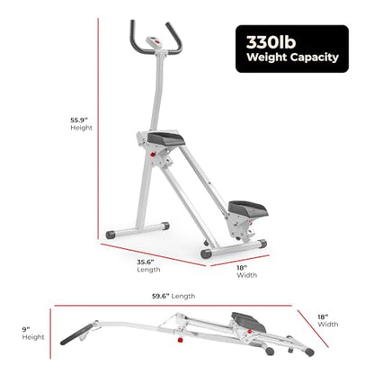Sunny Health & Fitness Climbing Stair Stepper for Home Gym - color: White