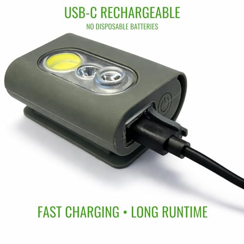 AVANTO TRI-O Clip-On Safety Light, Rechargeable USB-C 3-Beam XPG + COB + LED, Magnetic Mount, Ultra-Bright 500 Lumens for Running, Walking, Cycling & Outdoor Visibility