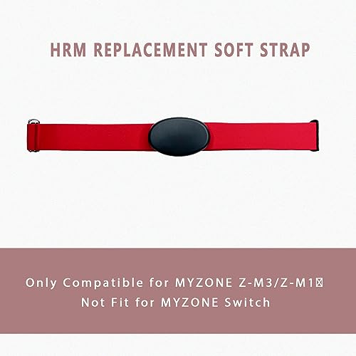 Comfortable Heart Rate Chest Replacement Strap for Polar H10 H9 Garmin Wahoo Coospo PowrLab Fitcent Magene MOOFIT IGPSPORT - color: Red