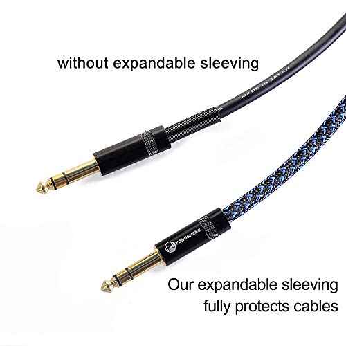 100ft - 1 inch PET Expandable Braided Sleeving – BlackBlue – Alex Tech Braided Cable Sleeve - color: Blackblue, size: 1"-100ft