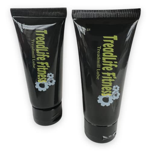 Treadlife Fitness Treadmill Lubricant for Belt | 100% Silicone Lube | Compatible with Most Treadmills | Black Tube | 0.5 oz (2 Pack)