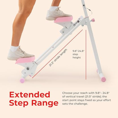 Sunny Health & Fitness Climbing Stair Stepper for Home Gym - color: Pink