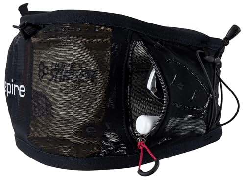 UltrAspire Fitted Race Running Waist Belt - Lightweight, Durable, Essential Pockets, 5 Sizes - color: 3.0 Black, size: Medium (Waist Size: 31"-33")