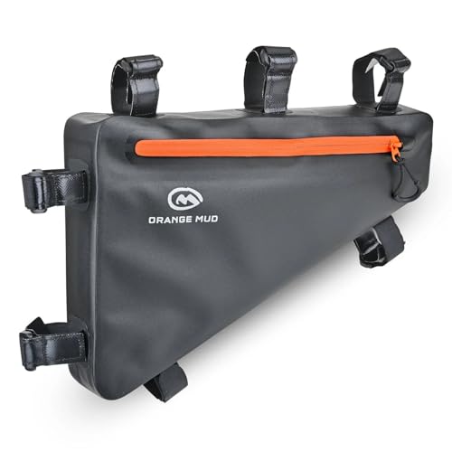 Orange Mud Waterproof Bike Frame Bag TPU Triangle Storage Bag - style: Frame Bag