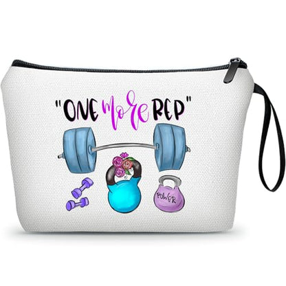 Workout Gym Exercise Gifts for Fitness Lovers Women Cosmetic Makeup Bag - color: fitness53