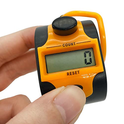 Tally Counter Digital LCD Electronic Handheld 5-Digit Number Count Clicker - color: Black