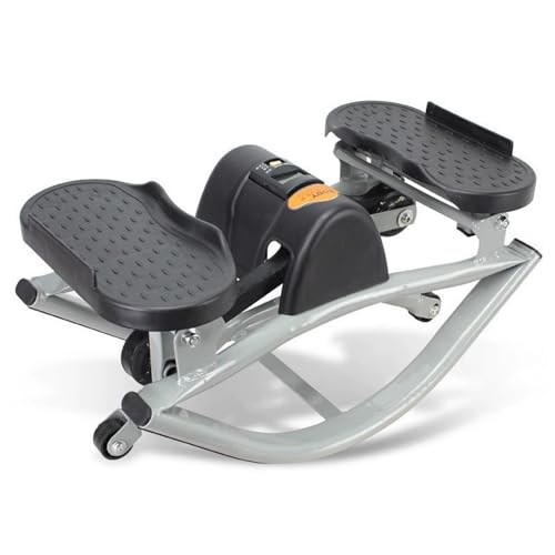 Rock Stepper Side to Side Lateral Stepper for Exercise at Home Stair Stepper with Resistance Bands Digital Monitor Low Impact Rocking Stepper for Legs Glutes and Core