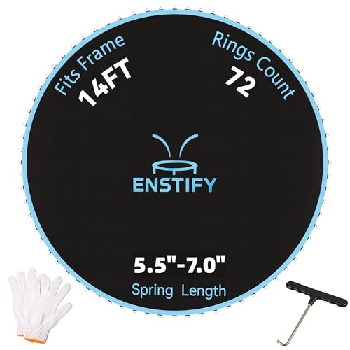 14ft Trampoline Mat Replacement, 72/88 V‑Hooks