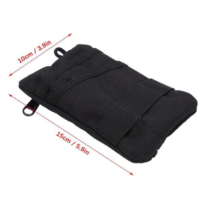 Water proof Waist Pack with Adjustable Strap – Lightweight Nylon Outdoor Waist Pouch for Camping, Hiking, Running & Cycling(Black) - color: Black