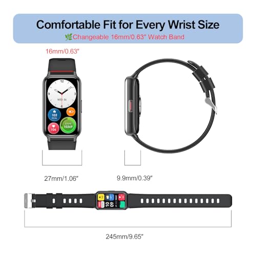 Fitness Tracker (Answer/Make Calls), Smart Watch for Women Men, with 1.47″ AMOLED Always-On Display, 24/7 Heart Rate, Sleep Tracking, 110+ Sport Modes, Waterproof, Compatible for Android Phone - color: Black