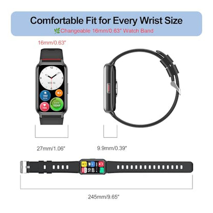 Fitness Tracker (Answer/Make Calls), Smart Watch for Women Men, with 1.47″ AMOLED Always-On Display, 24/7 Heart Rate, Sleep Tracking, 110+ Sport Modes, Waterproof, Compatible for Android Phone - color: Black