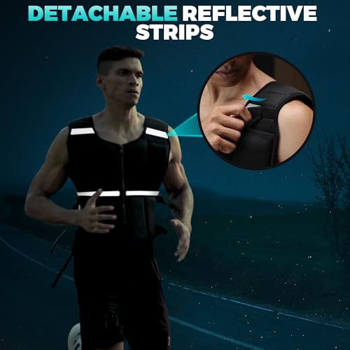 2-45lb Adjustable Weighted Vest Men w/Silicone Weights,Running Rucking Vest - size: 2-45 LBS
