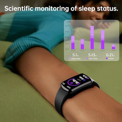Health Fitness Tracker with 24/7 Heart Rate, Smart Watch with Blood Pressure and Blood Oxy-gen Monitor, Bulit-in 120+ Sport Mode, Sleep Tracking Waterproof Activity Tracker for Women Men - color: Black