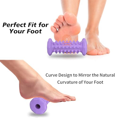 Foot Massager Roller for Plantar Fasciitis,Portable Reflexology Tool,Purple - color: 1-piece Purple