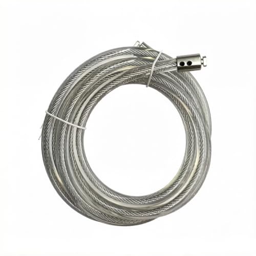 eplacement Cable for Weighted Jump Rope, 2lb Stainless Steel Wire with polyvinyl chloride Coating for Heavy Jump Ropes.14mm Thick in Different long - color: Transparent silver-1lb, size: XL - 9'6(User Height 6'0 +)
