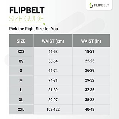 FlipBelt Zipper Running Belt, Waist Pack for Fitness and Running, US Company - color: Reflective Black, size: X-Small
