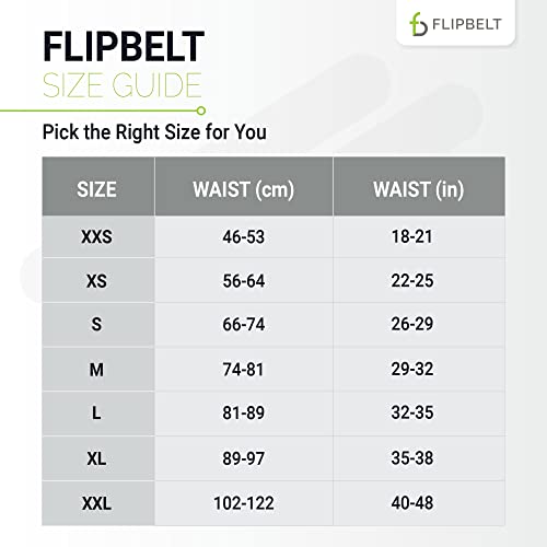 FlipBelt Zipper Running Belt, Waist Pack for Fitness and Running, US Company - color: Reflective Black, size: X-Small