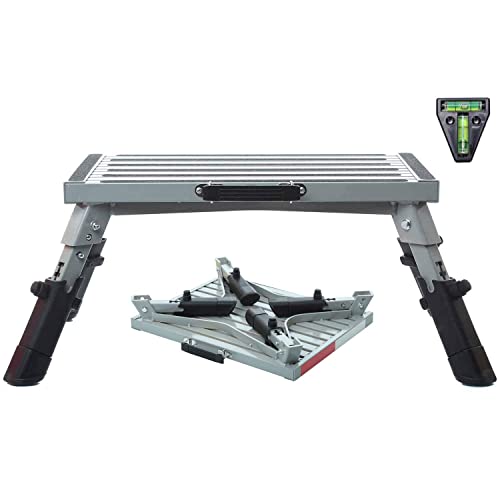Homeon Wheels Large RV Step Stool with Non-Slip Rubber Feet - color: Gray