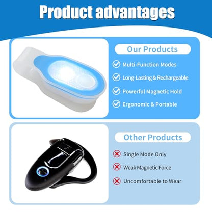 Nurse Night Light Rechargeable LED Clip on Flashlight for Night Shift - color: Blue