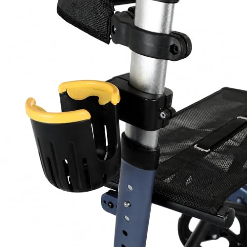 Walker Cup Holder for Rollator, Clip-On Drink Holder for Flat Frame Walkers