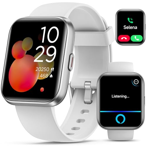 Smartwatch for Women, Compatible with Android & iPhone, 1.8'' Fitness Tracker Watch with Alexa, Call & Notification Alerts, Heart Rate & Sleep Monitor, 120 Sports Modes, Waterproof Watch for Women - color: Ivory White